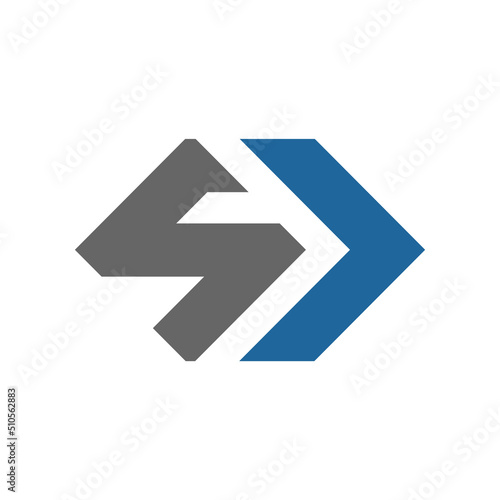 Letter S arrow logo design, geometric alphabet logo, creative monogram logo vector Free Download Letter S arrow logo design, geometric alphabet logo, creative monogram logo vector - GFXLoad
