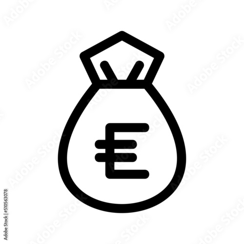 money bag icon or logo isolated sign symbol vector illustration - high quality black style vector icons 