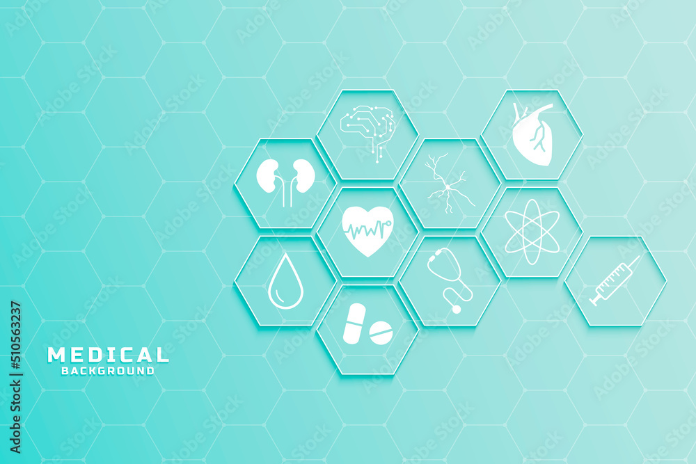 abstract medical background with hexagon shapes abstract medical background with hexagon shapes