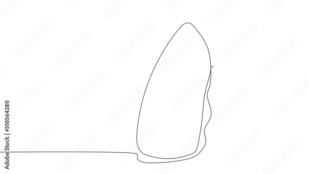 Single continuous line art of lungs. Lungs human organ one line illustration. Element of human parts for mobile concept and web apps icon. Anatomy concept. High quality 4k footage Single continuous line art of lungs. Lungs human organ one line illustration. Element of human parts for mobile concept and web apps icon. Anatomy concept. High quality 4k footage