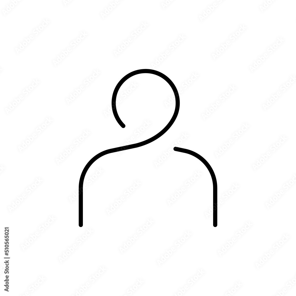 User account sign thin line icon black. Avatar symbol. Illustration on white background. Trendy modern profile in flat style, for app, graphic design, web, dev, developing, site, ui, ux. Vector EPS 10 User account sign thin line icon black. Avatar symbol. Illustration on white background. Trendy modern profile in flat style, for app, graphic design, web, dev, developing, site, ui, ux. Vector EPS 10