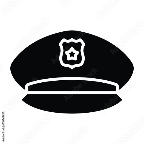 Police Hat Icon Style