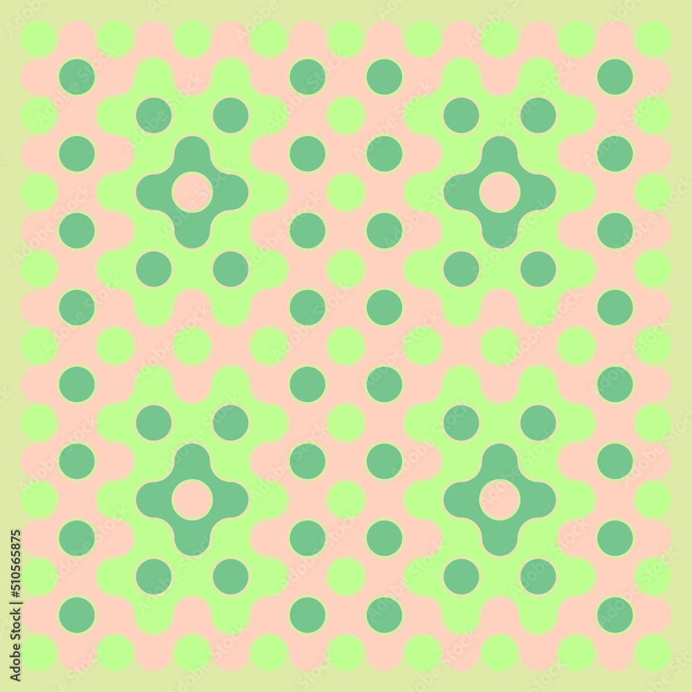 Multicolor truchet tiling connections illustration Multicolor truchet tiling connections illustration