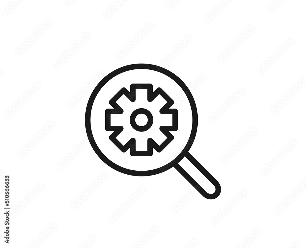 Search line icon on white background Search line icon on white background