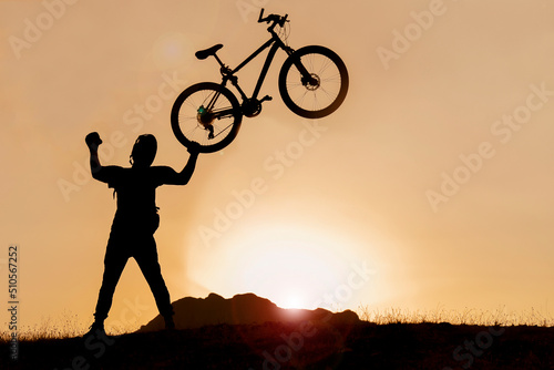 Slika na platnu creative images of cyclist with extraordinary powers