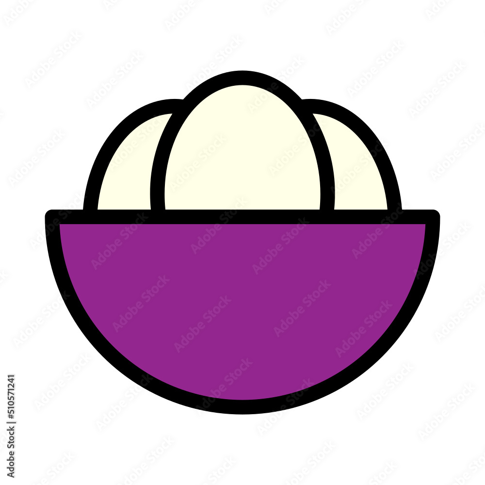 Mangosteen Fruit Icon Mangosteen Fruit Icon