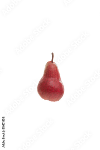 red pear isolated on white background