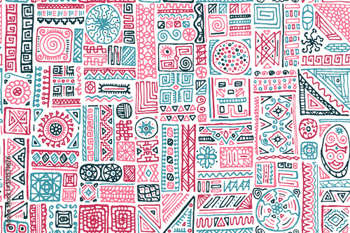 Traditional african vector seamless pattern design