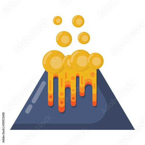 Volcano eruption. Suitable for environment poster, banner, social media post, or video editing needs