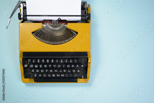 Retro typewriter isolated 1960s 1970s