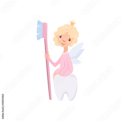Fairy with a toothbrush