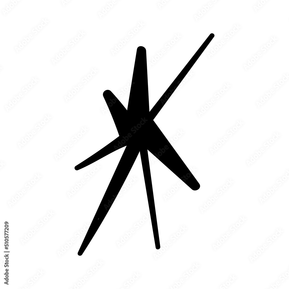 Hand drawn Y2K star retro futuristic ornament. Hand drawn Y2K star retro futuristic ornament.