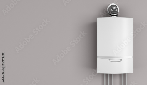 boiler gas heater water central heat 3D photo