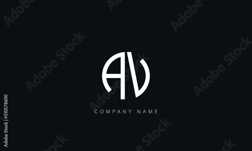 AV, VA Abstract Letters Logo Monogram