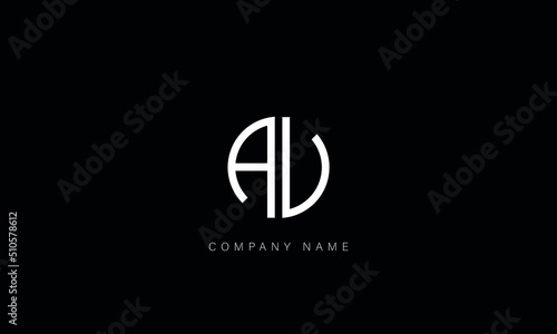 AV, VA Abstract Letters Logo Monogram