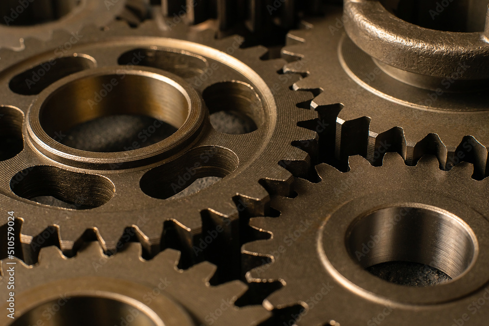 cogwheel gears mechanism. industrial machinery. cogwheel gears mechanism. industrial machinery.