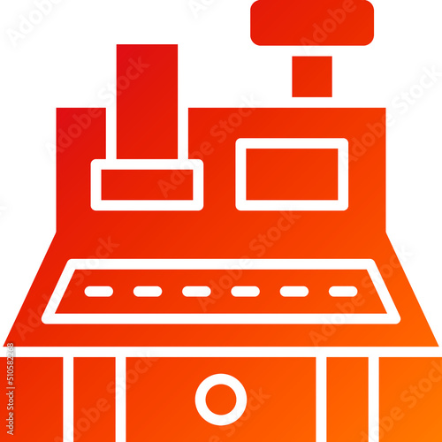 Cashier Machine Icon Style