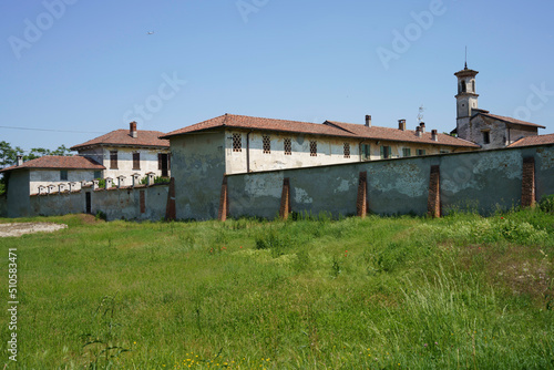 Canvas Print Old farm near Galliate, Novara province
