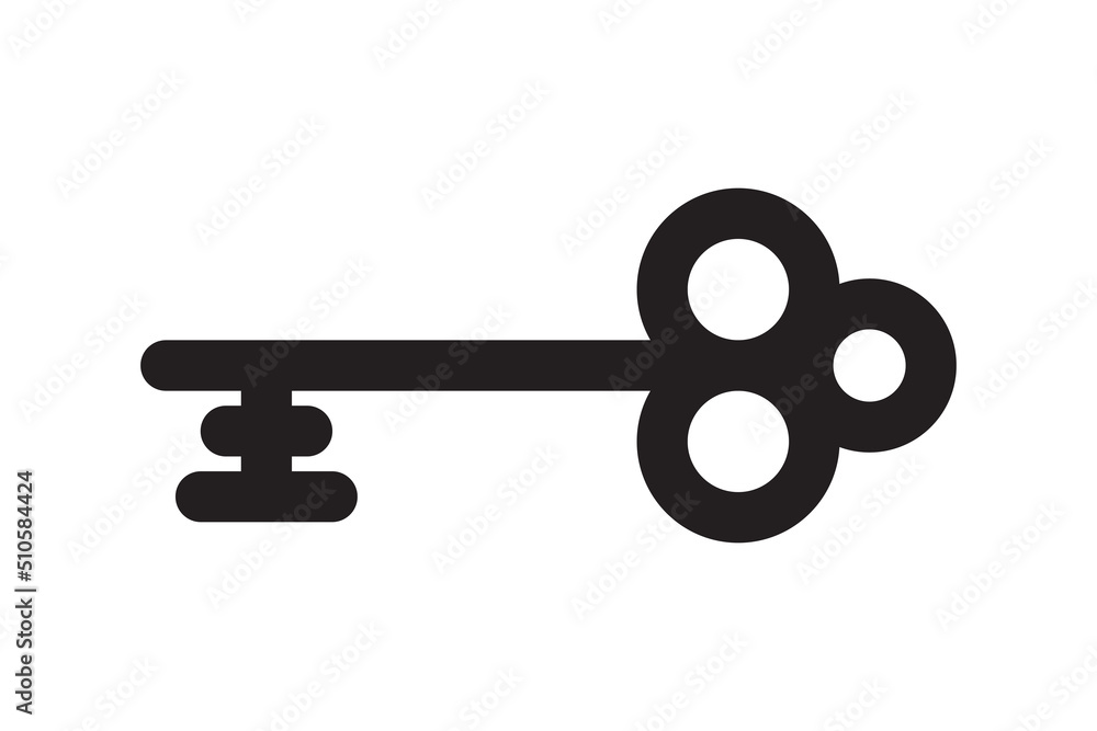 Key icon for lock and open door in house. Safety and security protection symbol. Key icon for lock and open door in house. Safety and security protection symbol.