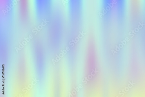 Hologram Neon background. Cute neon Girlie Rainbow, Unicorn Fairy Tale texture. Violet, pink, blue Holographic Foil. Iridescent art. Vector Glitch backdrop. Blur colorful pattern.