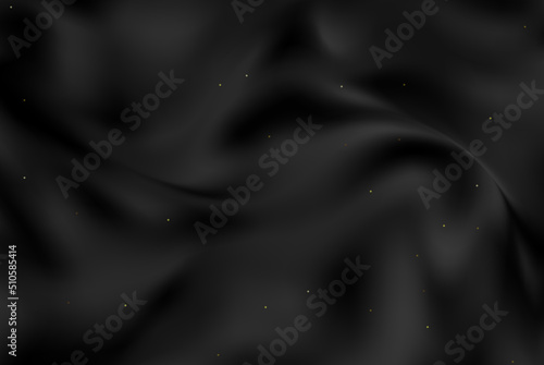 Abstract dark background wavy silk dark gray poster design