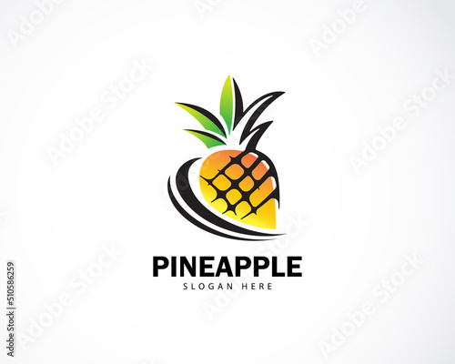 pineapple farm logo creative design concept food vegetables
