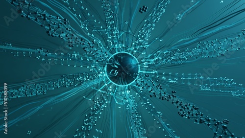 Photography 3d rendering, abstract futuristic composition