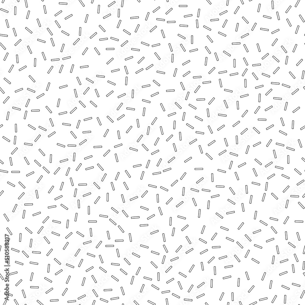Seamless vector background with random black elements. Abstract black and white ornament. Seamles abstract pattern