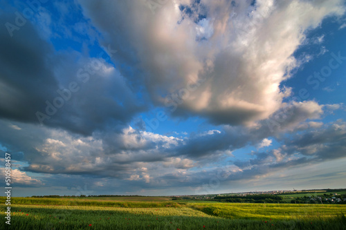landscape of clouds in the beautiful sky, cloudy sky as a background
