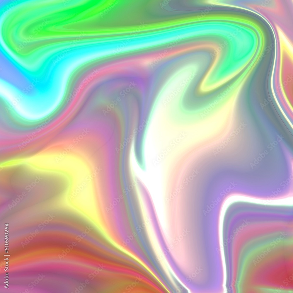 Holographic iridescent reflective rainbow background for social media  posts, banners and websites. Gradient colors. Square composition. Stock  Illustration
