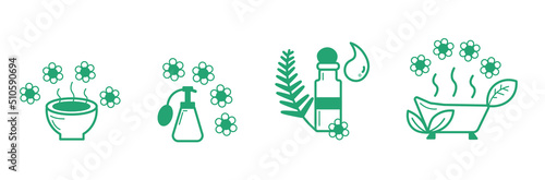 spa essential oil, fragrances icon vector illustration 