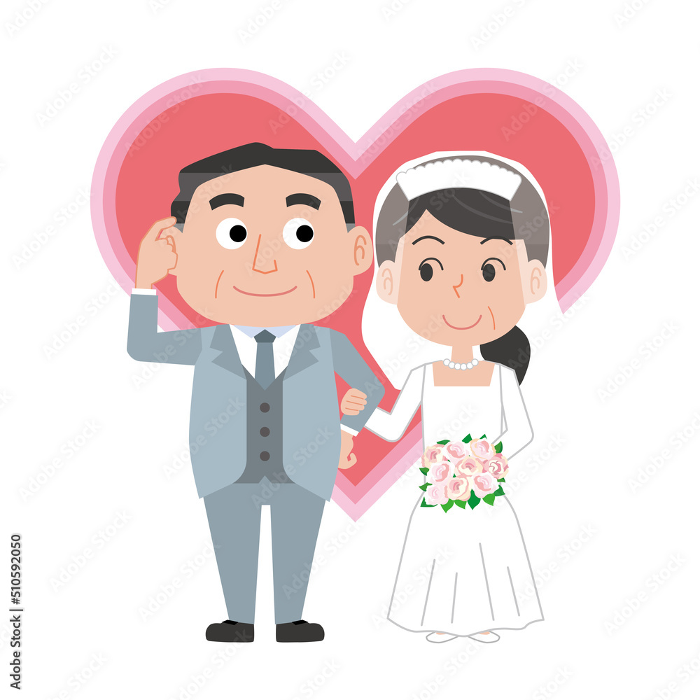 結婚する中年男女 結婚する中年男女