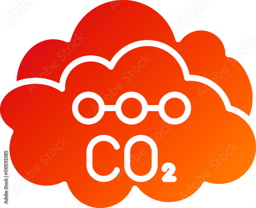 Carbon dioxide Icon Style