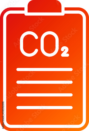 Carbon dioxide Report Icon Style