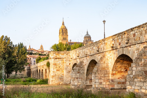 The Roman bridge of Salamanca in Spanish, Puente romano de Salamanca, also known as Puente Mayor del rio Tormes is a Roman bridge crossing the Tormes River on the banks of the city of Salamanca photo