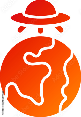UFO Earth Icon Style