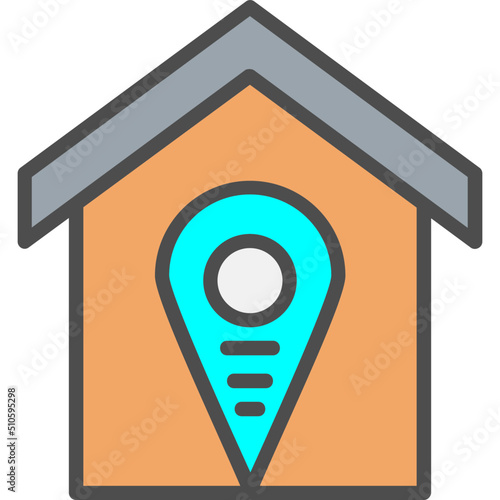 Accomodation Pin Point Icon