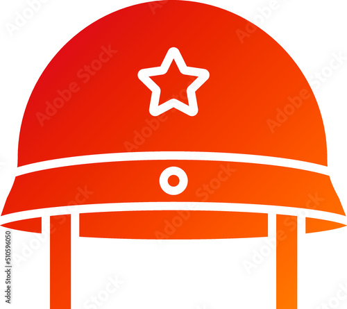 Obraz na plátně Military Hat Icon Style