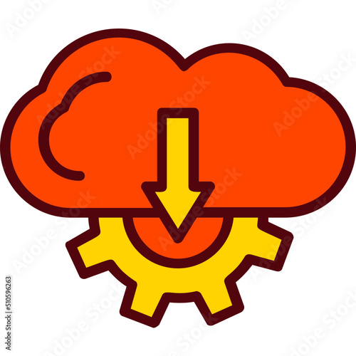Cloud Downloading Icon