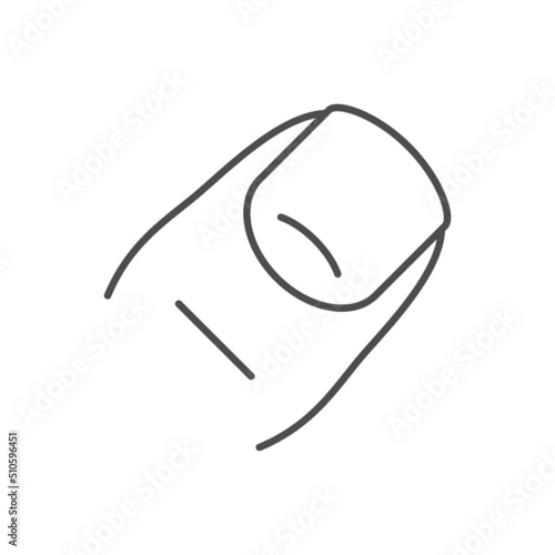 Big toe line outline icon