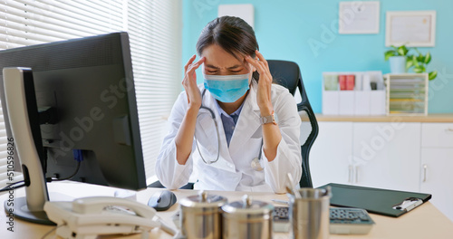 Canvas Print Woman doctor feel depress