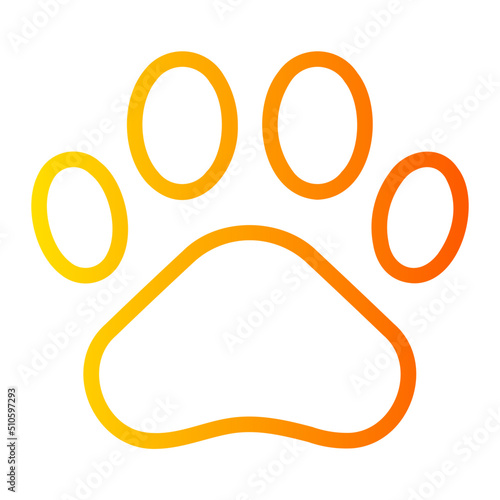 pawprint gradient icon