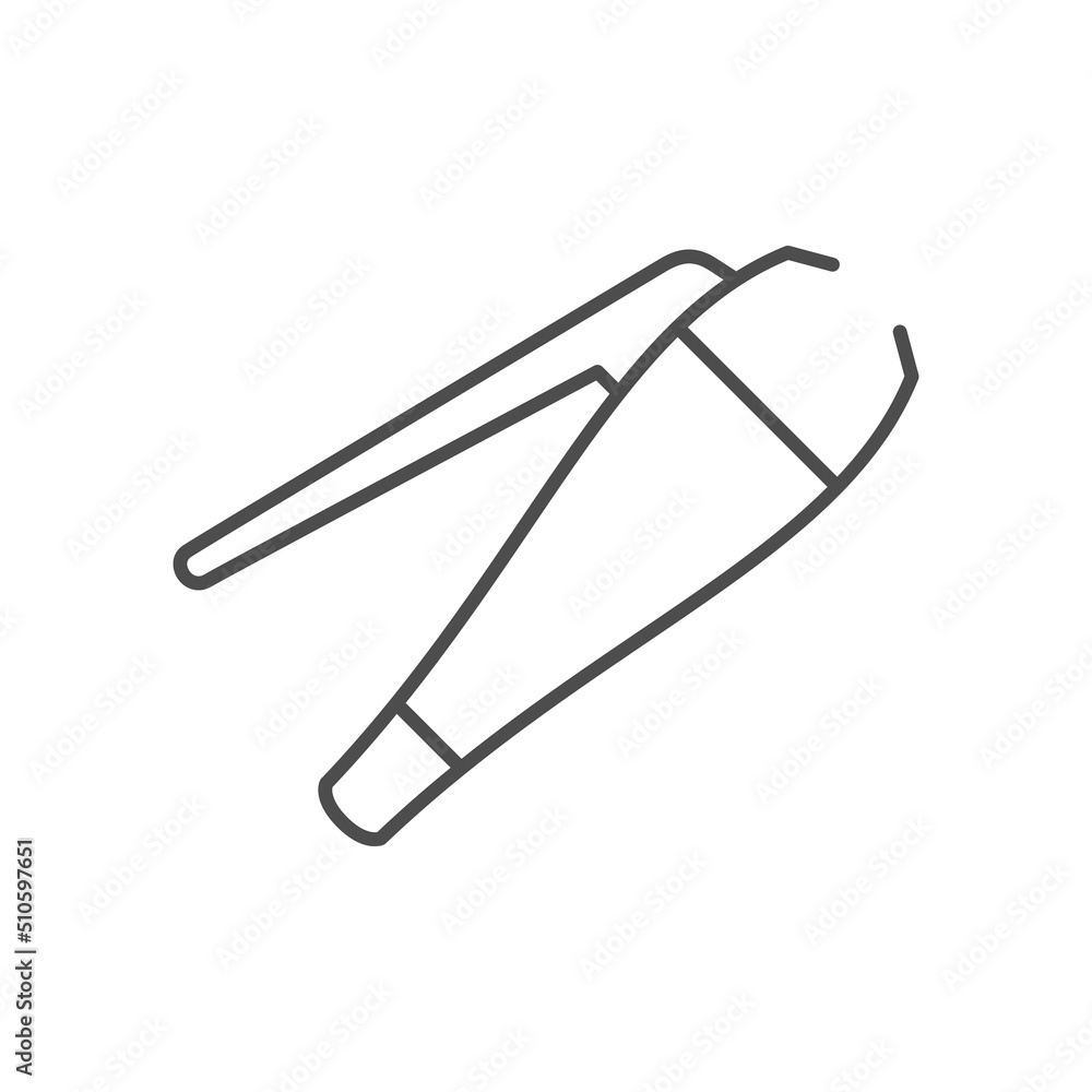 Nail clipper line outline icon Nail clipper line outline icon