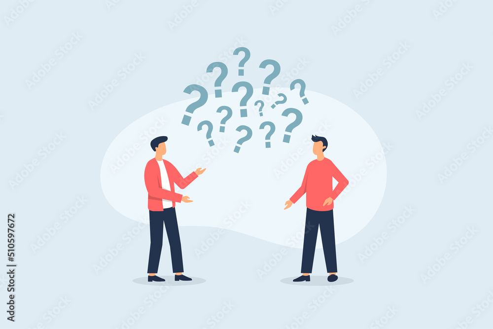 Communication of people in finding solutions to problems in the company. Vector illustration Communication of people in finding solutions to problems in the company. Vector illustration