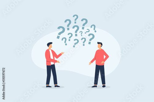 Communication of people in finding solutions to problems in the company. Vector illustration