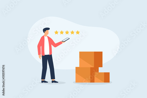 Customer ratings for e-commerce online shops. Vector illustration