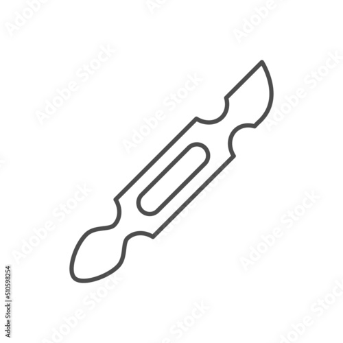Nail cuticle pusher line icon