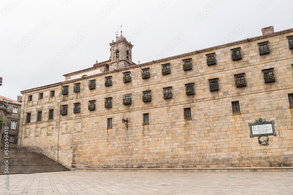 San Pelayo Monastery in Quintana square, Santiago de Compostela, Spain