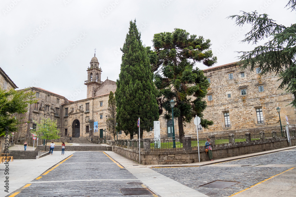 Fototapeta premium Church of Santo Domingo de Bonaval in Santiago de Compostela, Spain