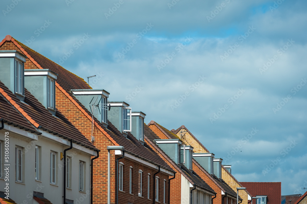 New built terraced houses under in england uk